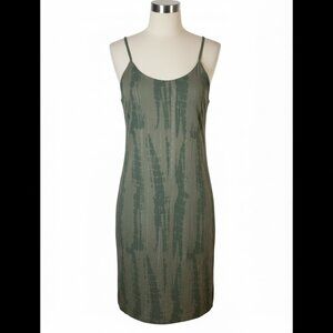 Camo with Silver Threading Slip Dress, Fully Lined, Beach, Cottagecore